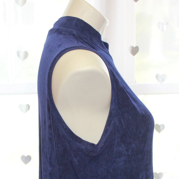 #363 Private Edition by Chico's Blue Dressy Tank with High Neck Size 3 - Picture 3 of 9